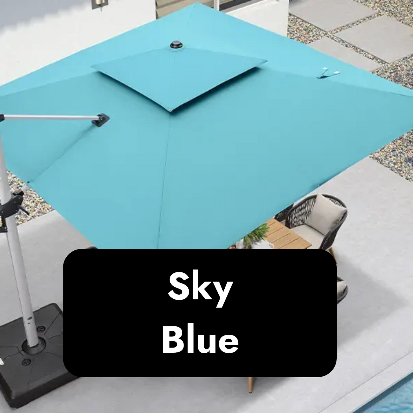 SunLite™ Solar Powered LED Parasol