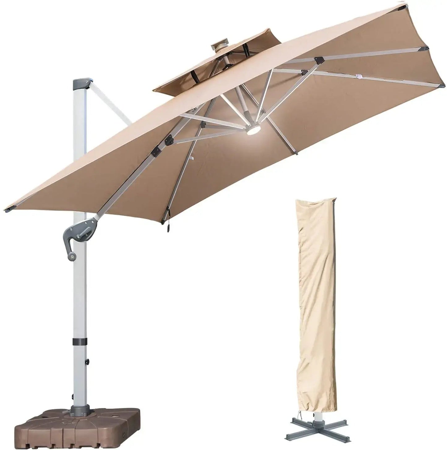 SunLite™ Solar Powered LED Parasol
