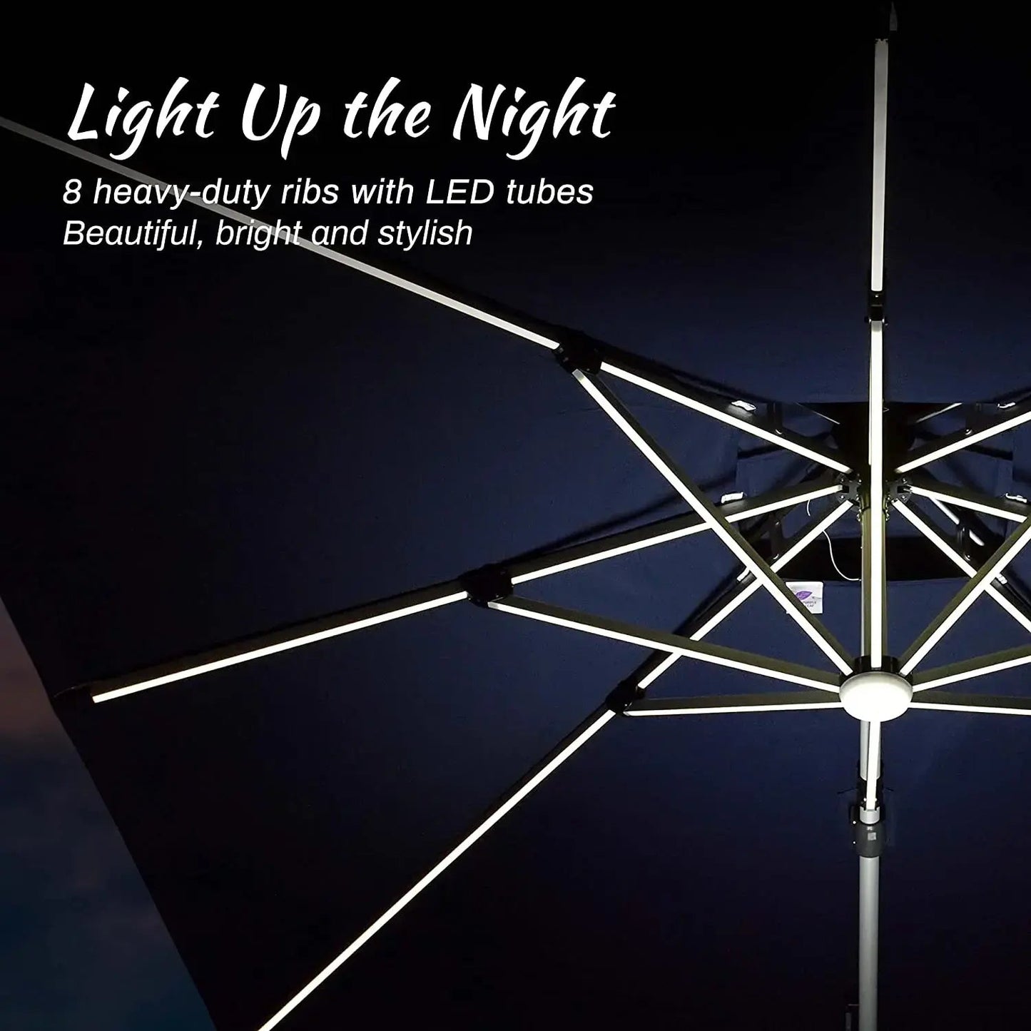 SunLite™ Solar Powered LED Parasol