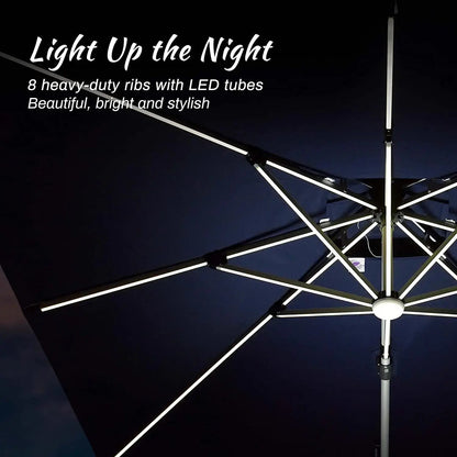 SunLite™ Solar Powered LED Parasol